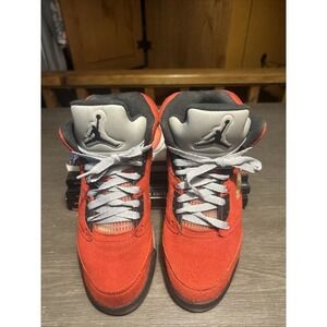 Size Y6.5 - Jordan 5 Retro Mid Raging Bull Very Clean And Sharp Shoes